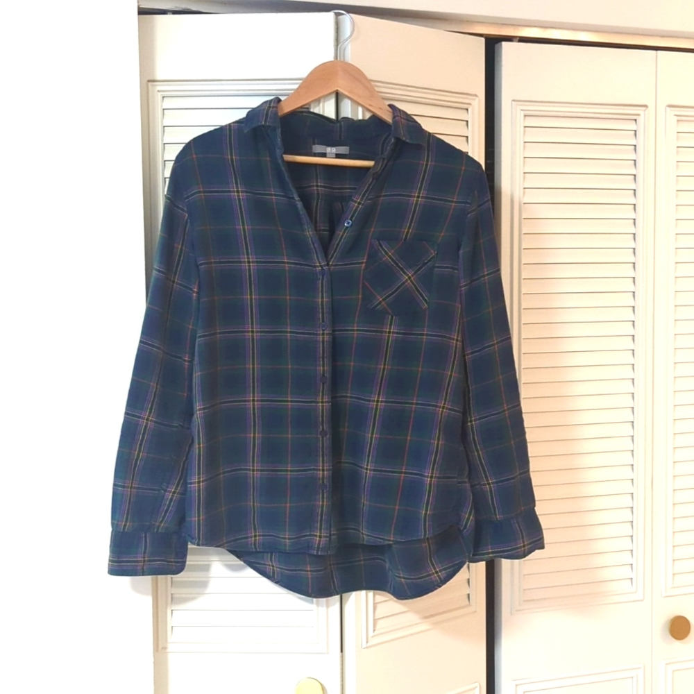 Uniqlo Dark Green Checked Flannel